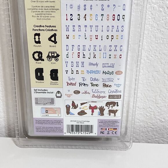 Cricut Font Cartridge Old West ABC Cowgirl UP! Cowboy Western New Sealed 291549 - Picture 7 of 9